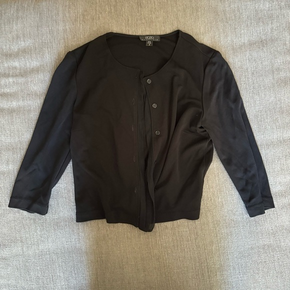 BCBG Max Azria Black Cropped Cardigan - Picture 2 of 4